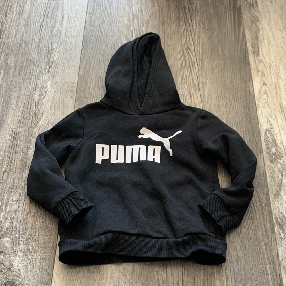 Puma Kids Black Sweatshirt with Logo